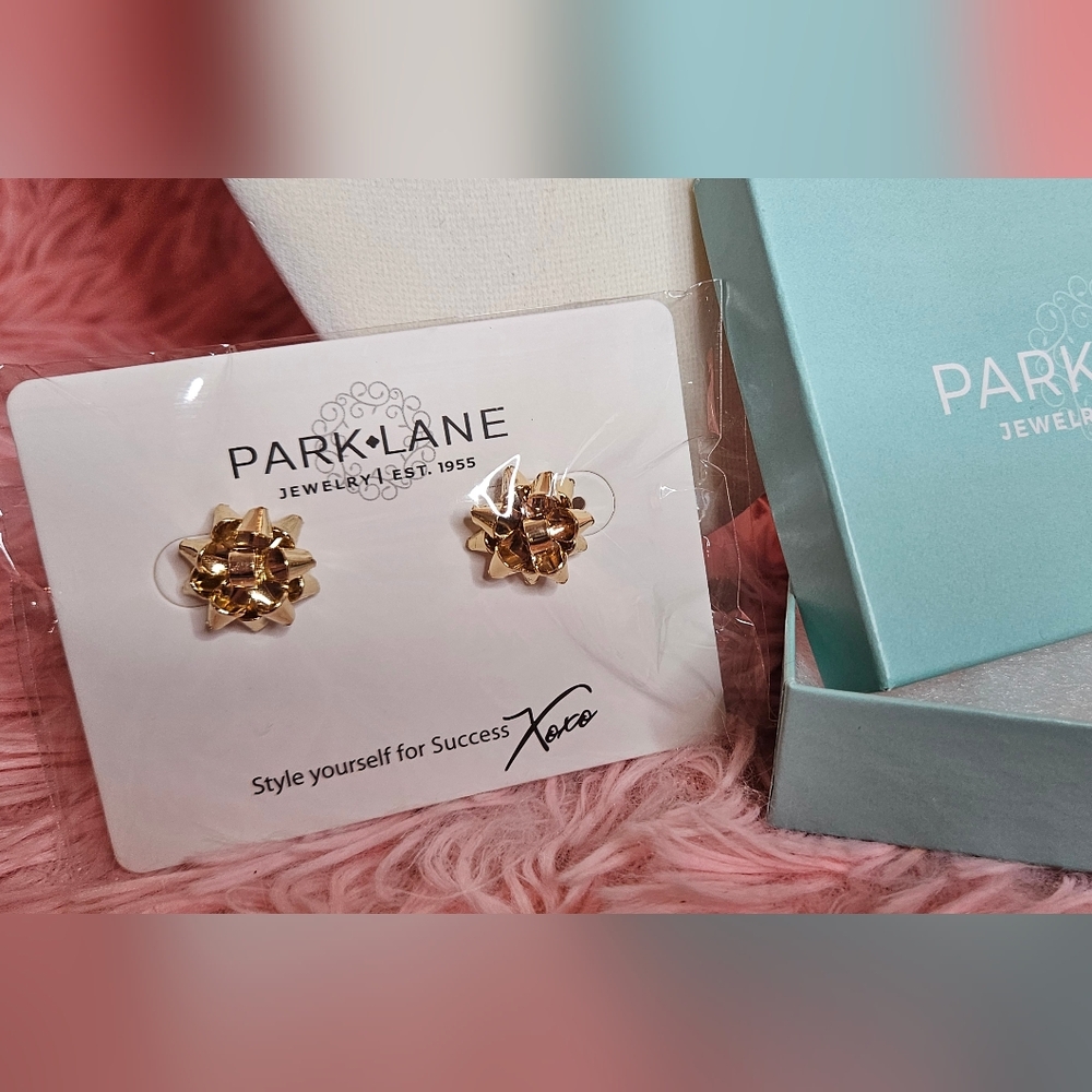 Park Lane Gold Bow Earrings